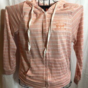 Suzzi XL FLORIDA KEY PARADISE FOUND Long Sleeve Peach Striped Thin Sweater